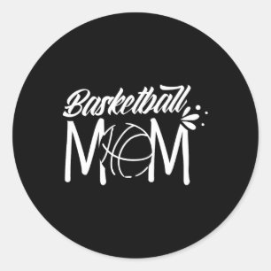 Basketball Mama Coach Team Spieler Match Mutter Mo Runder Aufkleber