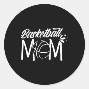 Basketball Mama Coach Team Spieler Match Mutter Mo Runder Aufkleber