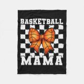 Basketball Mama Coquette Bow Game Day Funny Srts L Fleecedecke (Vorderseite)