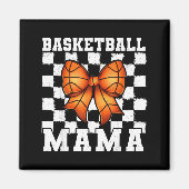 Basketball Mama Coquette Bow Game Day Funny Srts L Magnet (Vorne)