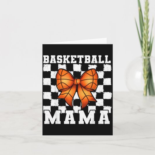 Basketball-Mama Coquette-Schleife Spieltag Lustig  Karte (Vorderseite)