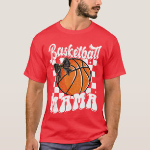 Basketball Mama Coquette Schleife Spieltag Lustige T-Shirt