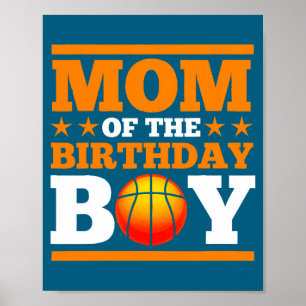 Basketball-Mama des Geburtstagsjungen Poster