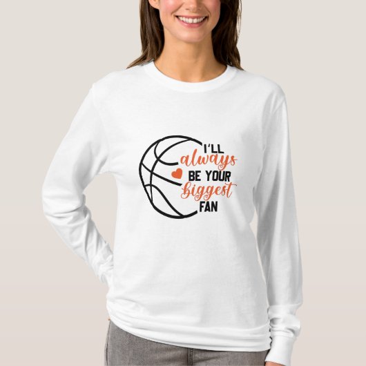 Basketball-Mama drucken T-Shirt (Vorderseite)