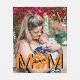 Basketball Mama Foto Fleece Blankon