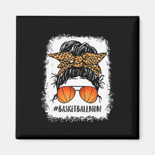 Basketball Mama geblasen Messy Bun Player Mama Mot Magnet