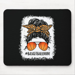 Basketball Mama geblasen Messy Bun Player Mama Mot Mousepad