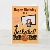 Basketball-Mama Geburtstag Karte (Vorderseite)