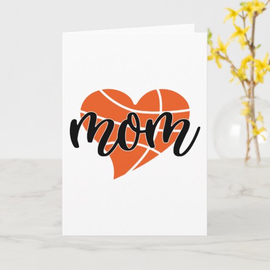 Basketball Mama Herz Karte (Gelbe Blume)