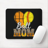 Basketball Mama Herzstück Softball Mama Leopard Mu Mousepad (Mit Mouse)