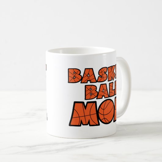 Basketball-Mama Kaffeetasse (VorderseiteRechts)