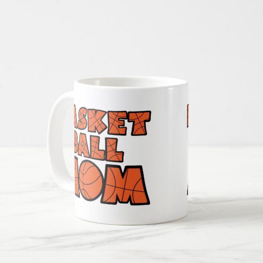 Basketball-Mama Kaffeetasse (Vorderseite Links)