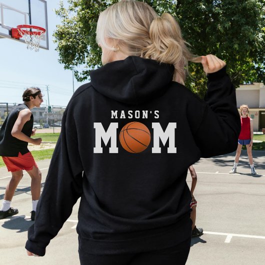 Basketball Mama Kind Name Eltern schwarz Hoodie