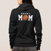 Basketball Mama Kind Name Eltern schwarz Hoodie (Rückseite)