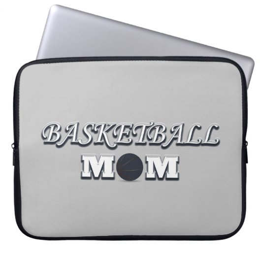 Basketball-Mama Laptopschutzhülle (Vorderseite)