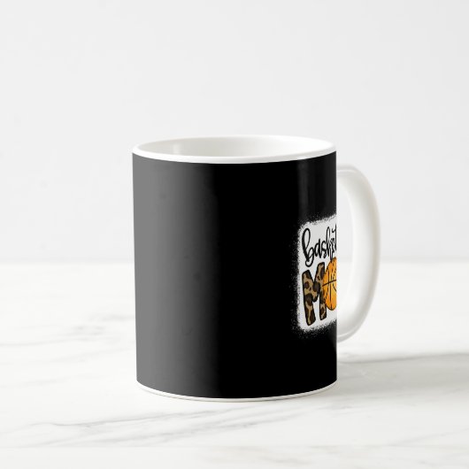 Basketball Mama Leopard Basketball Mama Kaffeetasse (VorderseiteRechts)