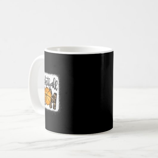 Basketball Mama Leopard Basketball Mama Kaffeetasse (Vorderseite Links)