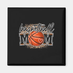 Basketball Mama Leopard Basketball Senior Mama 202 Magnet