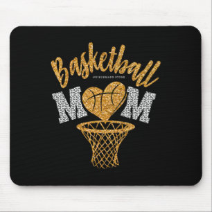 Basketball Mama Leopard Basketball Senior Mama 202 Mousepad