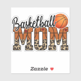 Basketball-Mama Leopard Druckkassette Aufkleber