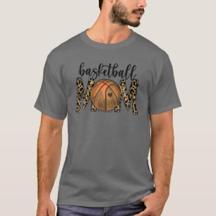 Basketball Mama Leopard Funny Sports Players Mutte T-Shirt
