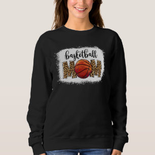 Basketball Mama Leopard Game Day Vibes Basketball Sweatshirt