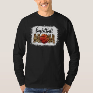 Basketball Mama Leopard Game Day Vibes Basketball  T-Shirt