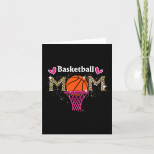 Basketball Mama Leopard Mama Game Day Outfit Mütte Karte