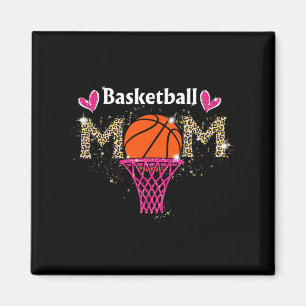 Basketball Mama Leopard Mama Game Day Outfit Mütte Magnet