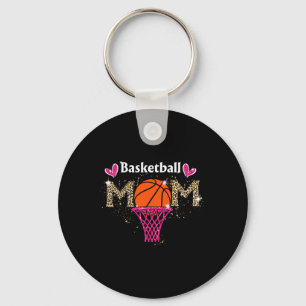 Basketball Mama Leopard Mama Game Day Outfit Mütte Schlüsselanhänger