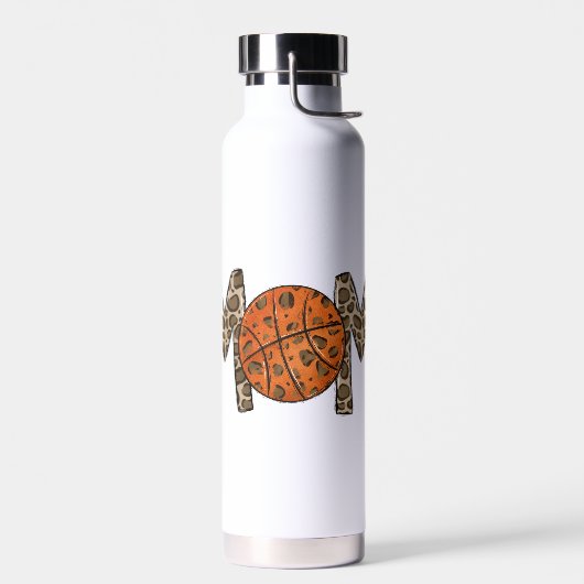 Basketball Mama Leopard Modern Trinkflasche (Links)