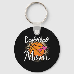 Basketball Mama Leopard Print Basketball Frauen Ma Schlüsselanhänger
