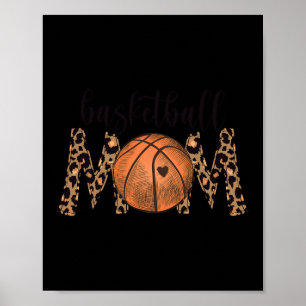 Basketball Mama Leopard Print Cheetah Proud Mama S Poster