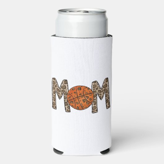 Basketball Mama Leopard Selters Dosenkühler (Seltzer Rückseite)