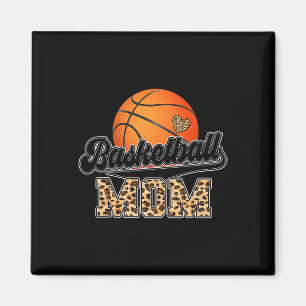 Basketball Mama Leopard Senior 2023 Abschluss Moth Magnet