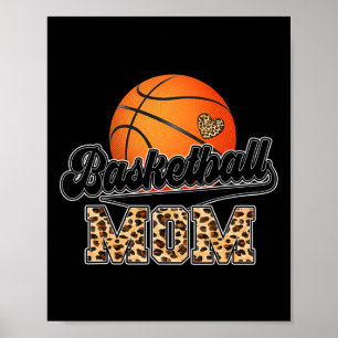 Basketball Mama Leopard Senior 2023 Abschluss Moth Poster