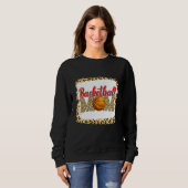 Basketball Mama Leopard Sport Ball Mama Mutter Da Sweatshirt (Vorne ganz)