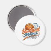 Basketball-Mama-Magnet Magnet (Vorderseite/Rückseite)