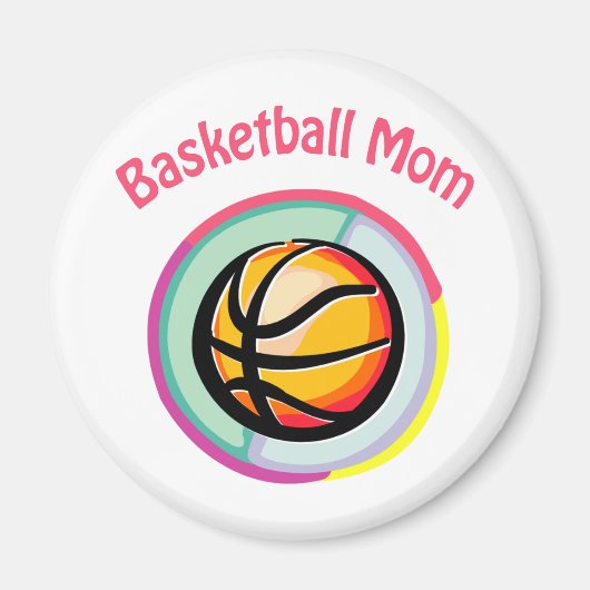 Basketball-Mama-Magnete Magnet (Vorne)