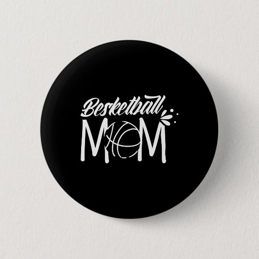 Basketball Mama Match Coach Team Spielerin Mutter  Button (Vorderseite)