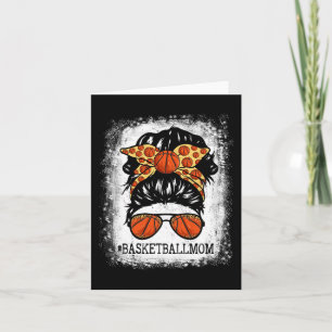 Basketball Mama Messy Bun Hair Player Mama Mütter Karte