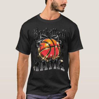Basketball-Mama-Mom Kariert Spieltag Lustig T-Shirt