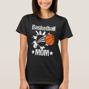 Basketball-Mama Niedliche Neuheit erschüttert T-Shirt