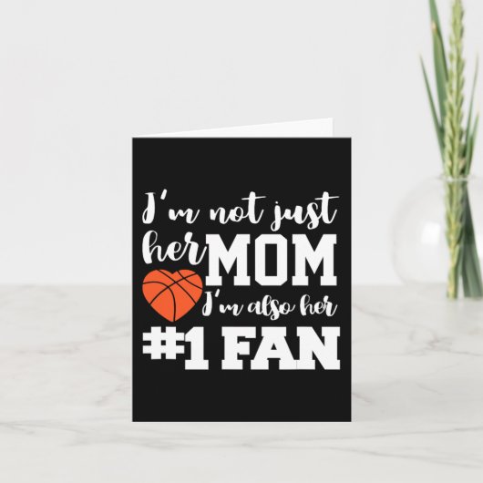 Basketball Mama Nummer 1 Fan Basketball Mütter J Karte (Vorderseite)