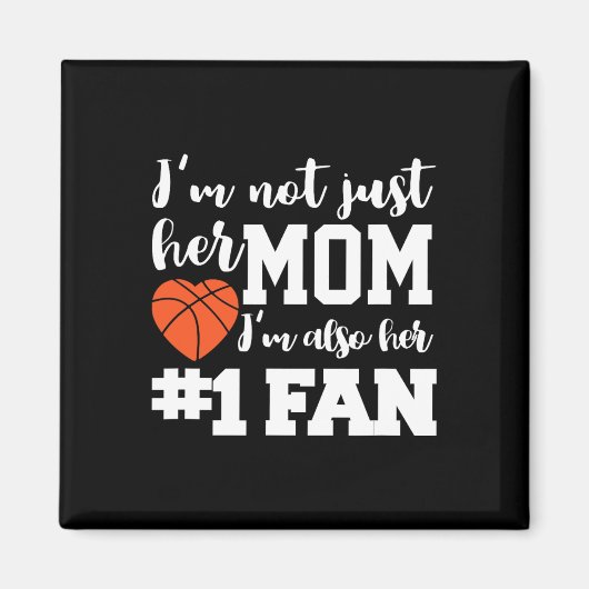 Basketball Mama Nummer 1 Fan Basketball Mütter J Magnet (Vorne)