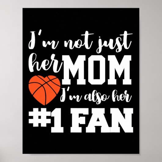 Basketball Mama Nummer 1 Fan Basketball Mütter J Poster (Vorne)