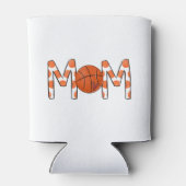 Basketball Mama Orange Polka Dot Dosenkühler (Rückseite)