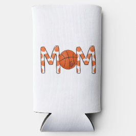 Basketball Mama Orange Polka Dot Heart Selters Dosenkühler