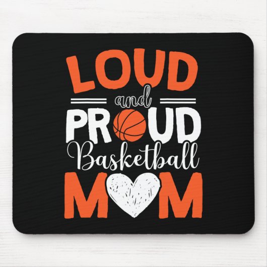 Basketball Mama Player Hoop Junkie Mütter Day Mama Mousepad (Vorne)