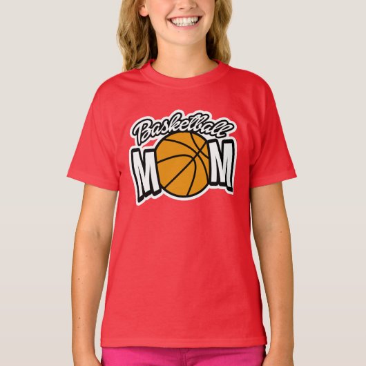 Basketball-Mama-Shirt T-Shirt (Vorderseite)